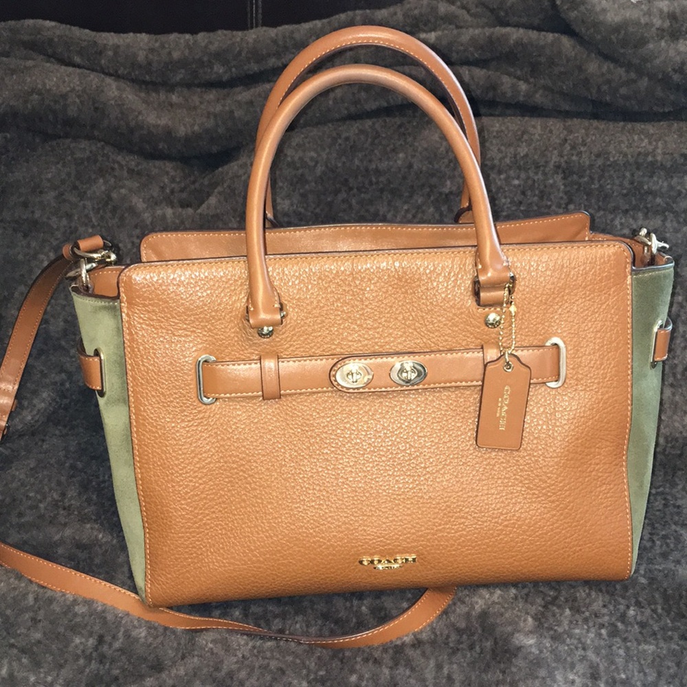 Coach Blake Carryall in Mix Suede/Pebble Leather